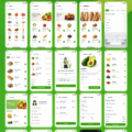 Une femme utilisant une application de courses saines dans un magasin