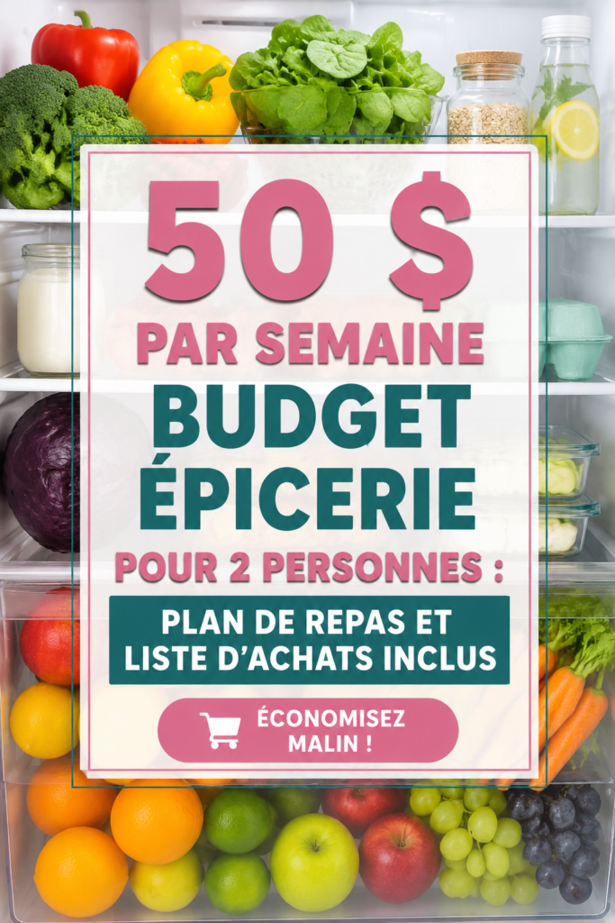 Une femme souriante faisant ses courses tout en tenant une liste de budget courses dans le magasin.