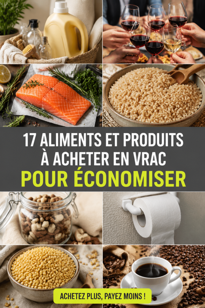 Femme faisant ses courses en vrac dans un magasin, souriante et satisfaite.