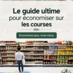 Femme examinant des produits alimentaires dans un magasin pour économiser sur ses courses.