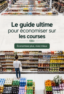 Femme examinant des produits alimentaires dans un magasin pour économiser sur ses courses.