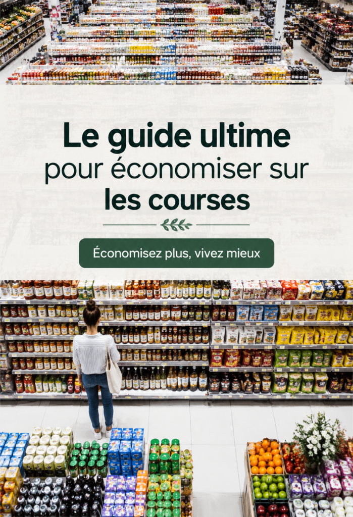 Femme examinant des produits alimentaires dans un magasin pour économiser sur ses courses.