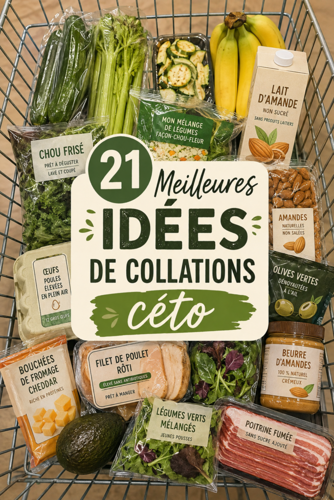 Sélection de collations keto savoureuses sur une table