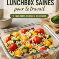 Des lunchboxes équilibrées avec des légumes et des protéines pour des déjeuners sains.