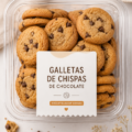Une assiette de cookies au chocolat maison sortant du four, dorés et irrésistibles.