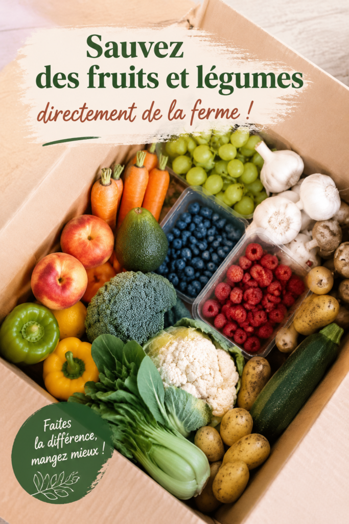Un panier de fruits et légumes frais provenant d'une ferme