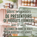 Un stand de vente DIY coloré en bois avec des fruits et légumes disposés
