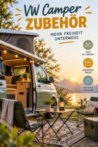 VW Camper avec accessoires de voyage indispensables