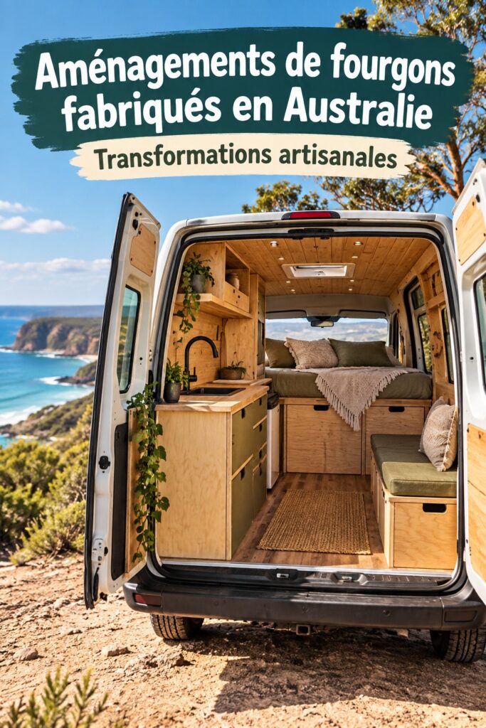 Un van aménagé rempli d'un espace cosy et accueillant, prêt pour l'aventure.
