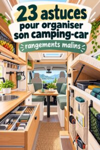 Un camping-car bien rangé avec des solutions de rangement pratiques.
