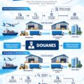 Image d'une femme utilisant un ordinateur pour gérer ses démarches d'import/export, symbolisant l'efficacité en logistique