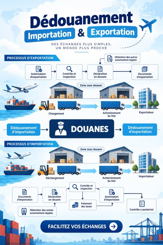 Image d'une femme utilisant un ordinateur pour gérer ses démarches d'import/export, symbolisant l'efficacité en logistique