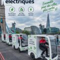 Cargobikes électriques de DPD en milieu urbain, adaptés pour des livraisons écologiques.