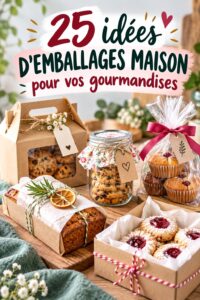Emballages DIY colorés pour des douceurs faites maison sur une table