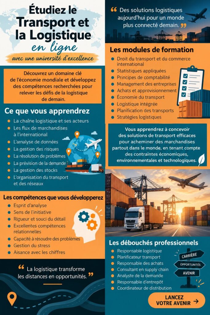 Femme étudiant la logistique en ligne sur un ordinateur portable.