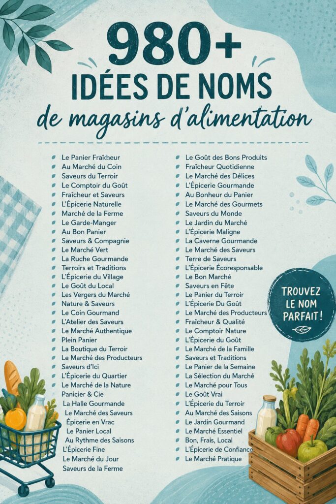 Un panneau d'épicerie avec un nom chaleureux et accueillant.
