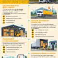 Schéma illustrant l'IoT dans le secteur du transport et de la logistique.