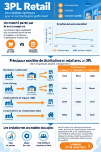 Image représentant une chaîne d'approvisionnement avec des actifs logistiques 3PL