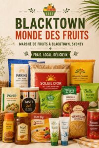 Marché de fruits de Blacktown, Sydney, offrant une gamme de fruits frais.