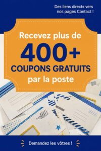 Une femme heureuse tenant une enveloppe de coupons gratuits