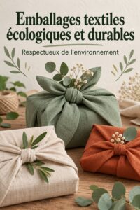 Design d'un emballage en tissu écoresponsable rafiné et tendance
