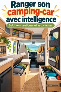 Rangement efficace dans une camionnette de camping avec boîte et accessoires