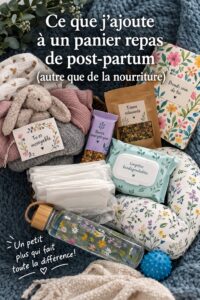 Un repas savoureux préparé pour une nouvelle maman, mettant en valeur l'attention et le réconfort.