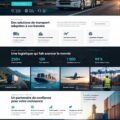 Capture d'écran d'un thème WordPress moderne pour la logistique.