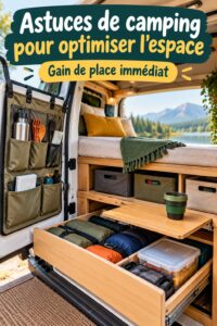 Un camping bien organisé avec des astuces de rangement intelligentes