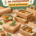 Boîtes à repas joliment emballées pour un restaurant