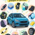 Une voiture propre avec un intérieur bien organisé