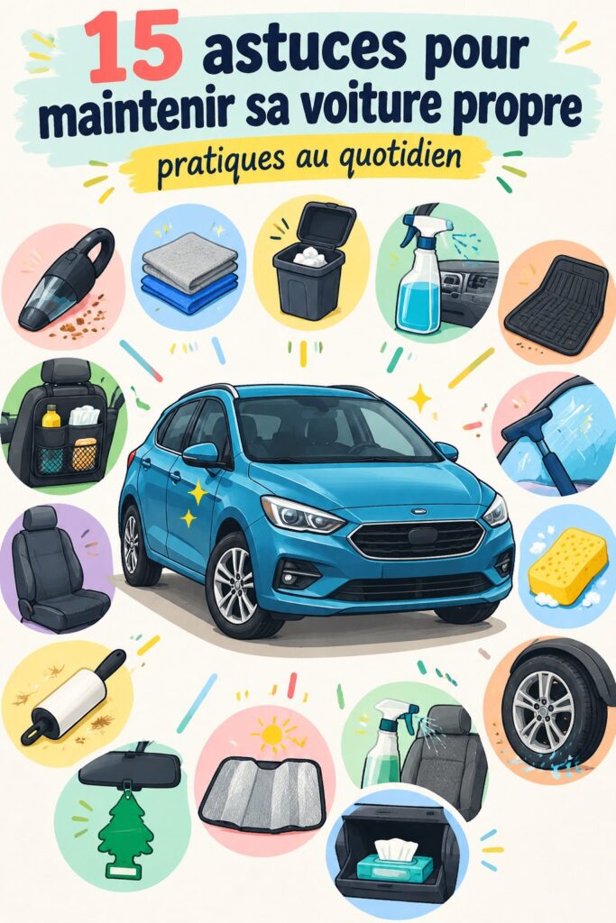 Une voiture propre avec un intérieur bien organisé
