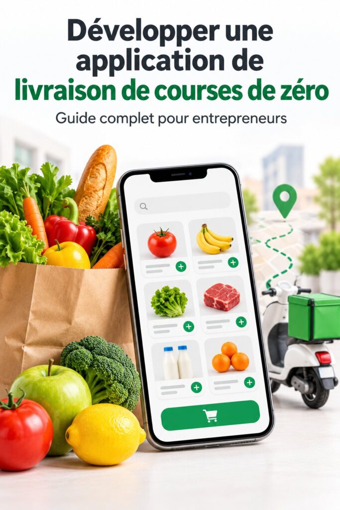 Création d'une application de livraison de courses par une équipe de développeurs.