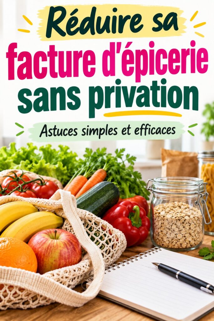 Femme faisant ses courses en vérifiant les prix pour économiser.