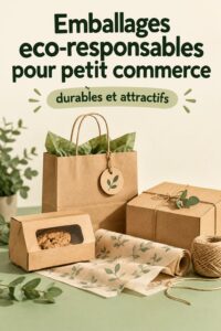 Emballage durable pour café écoresponsable sur un fond naturel.