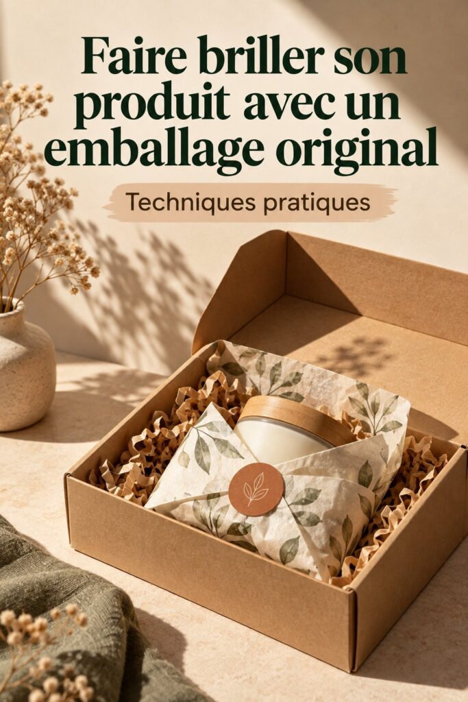 Un emballage coloré et design mettant en valeur un produit.