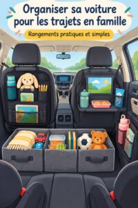 Une voiture familiale bien organisée avec des accessoires de rangement pratiques