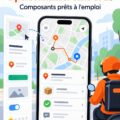 Un exemple de design d'interface livreur personnalisable