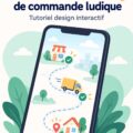 Interface ludique pour le suivi de commandes de livraison sur un appareil mobile