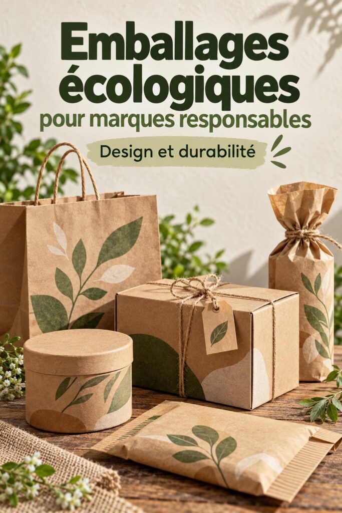 Idées de packaging écoresponsable avec différents designs durables
