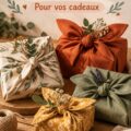 Emballage en tissu fait main avec des motifs colorés