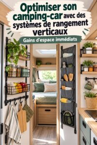 Un camping-car bien organisé avec des systèmes de rangement verticaux pratiques