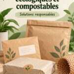 Emballages biodégradables prêts pour l'expédition, montrant leur durabilité et esthétique.
