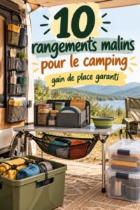 Article présentant des solutions de rangement pour le camping avec des astuces pratiques