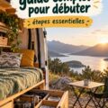 Intérieur d'un van bien aménagé pour la vie nomade.